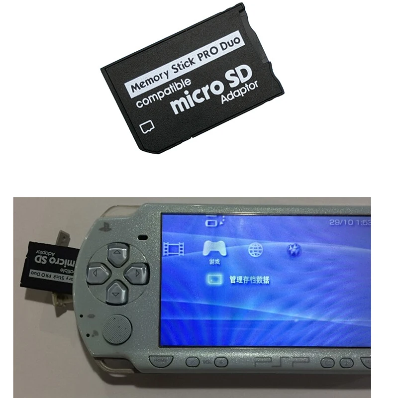 Переходник с карты памяти Micro SD SDHC TF на карту памяти MS Pro Duo адаптер для Sony и PSP
Переходник с карты памяти Micro SD SDHC TF на карту памяти MS Pro Duo адаптер для Sony и PSP