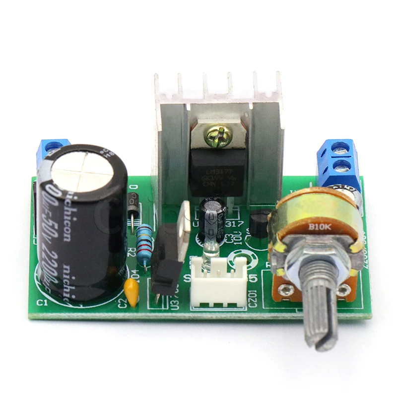 LM317 Power board regulator with protection 1.5A 1.25V-37V continuous Adjustable DC stabilizer plate
LM317 Power board regulator with protection 1.5A 1.25V-37V continuous Adjustable DC stabilizer plate