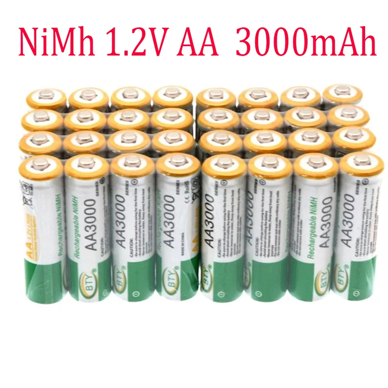 AA battery 3000mAh 1.2 V Rechargeable Battery AA 3000mAh NI-MH 1.2V Rechargeable 2A Baterias 3000+Free shipping
AA battery 3000mAh 1.2 V Rechargeable Battery AA 3000mAh NI-MH 1.2V Rechargeable 2A Baterias 3000+Free shipping