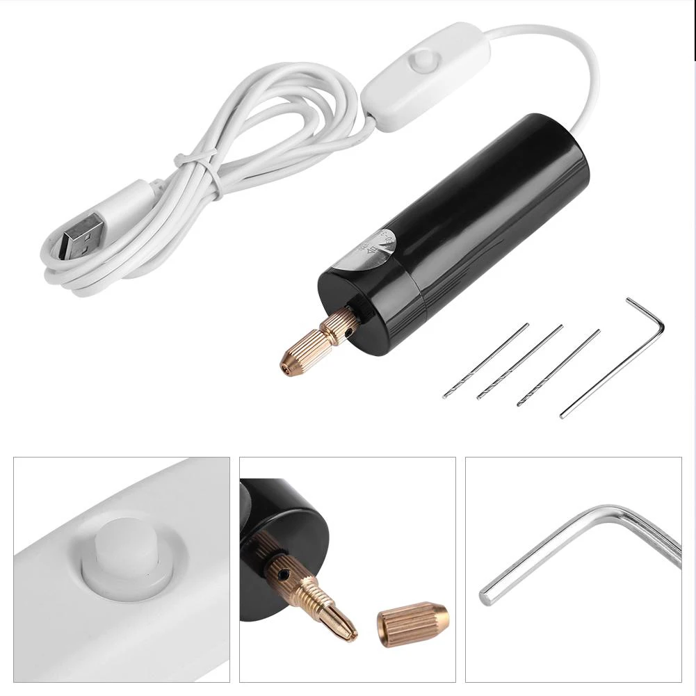 Миниатюрная ручная дрель, ручное вращающееся сверло с питанием от USB, с твист-сверлами для металла, дерева, ювелирных изделий, «сделай сам», а...
Миниатюрная ручная дрель, ручное вращающееся сверло с питанием от USB, с твист-сверлами для металла, дерева, ювелирных изделий, «сделай сам», а...