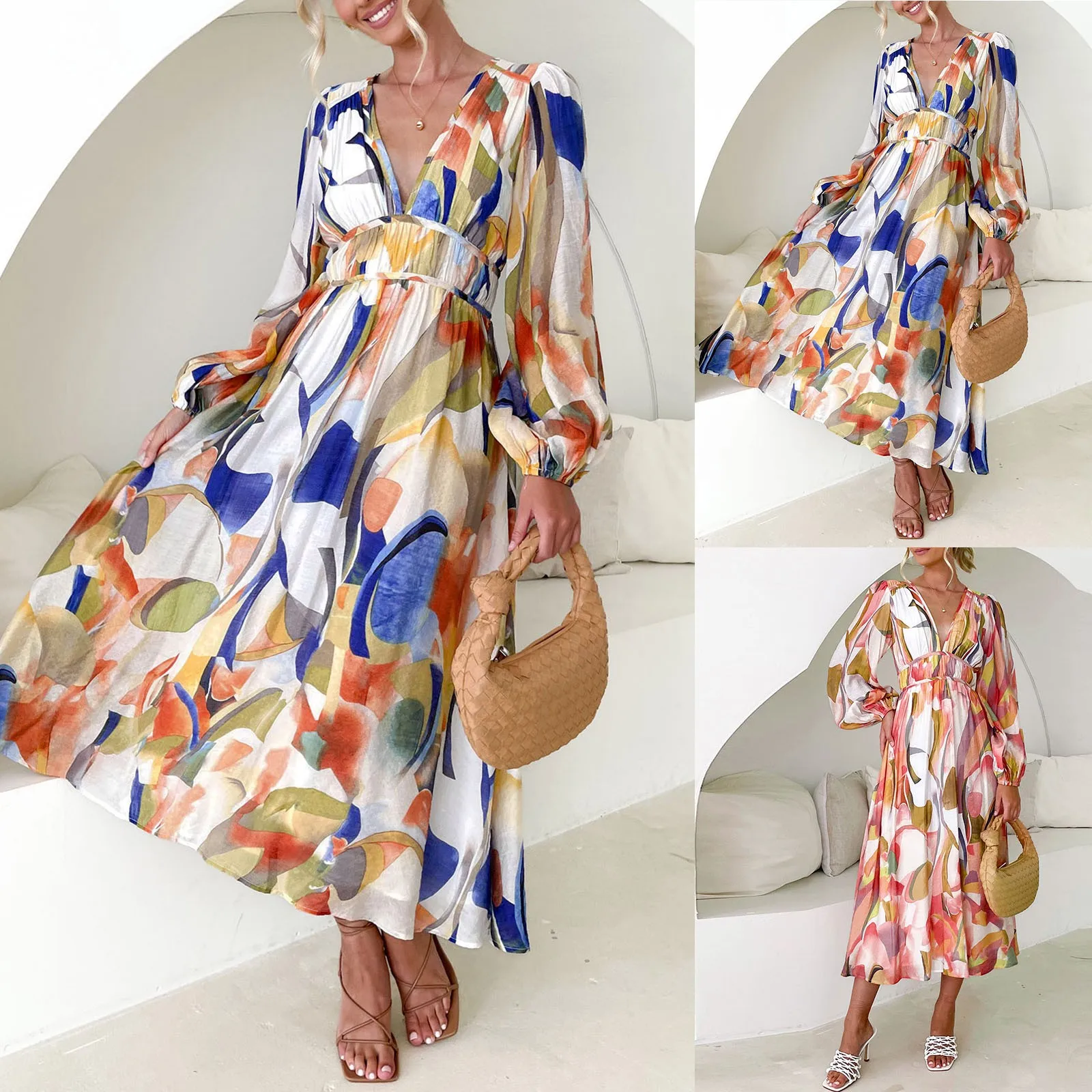 Женское французское Элегантное Длинное платье цвета шампанского с цветочным рукавом
Женское французское Элегантное Длинное платье цвета шампанского с цветочным рукавом