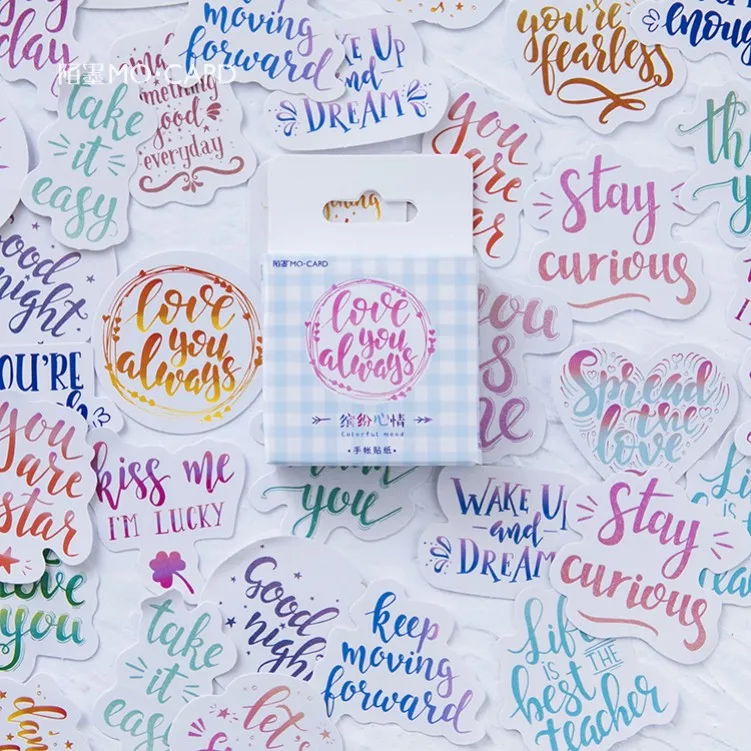 46Pcs/Box English Letter Stickers Colorful Bullet Diary Journal Supplies Scrapbooking Decoration Stickers
46Pcs/Box English Letter Stickers Colorful Bullet Diary Journal Supplies Scrapbooking Decoration Stickers