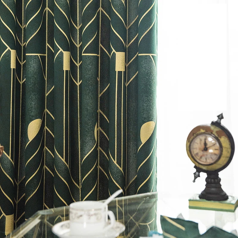 Dark Green Geometric Stripe Jacquard Linen Blackout Curtains for Bedroom Modern Blue Curtain Cloth Drapes For Living Room ZH493C
Dark Green Geometric Stripe Jacquard Linen Blackout Curtains for Bedroom Modern Blue Curtain Cloth Drapes For Living Room ZH493C