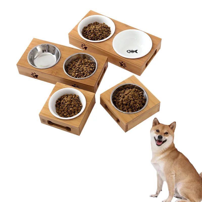 Pet Ceramic Bowl Bamboo Bowl Rack Stainless Steel Single and Double Bowl Feeding and Watering Pet Supplies for Cats Dog and Dog
Pet Ceramic Bowl Bamboo Bowl Rack Stainless Steel Single and Double Bowl Feeding and Watering Pet Supplies for Cats Dog and Dog