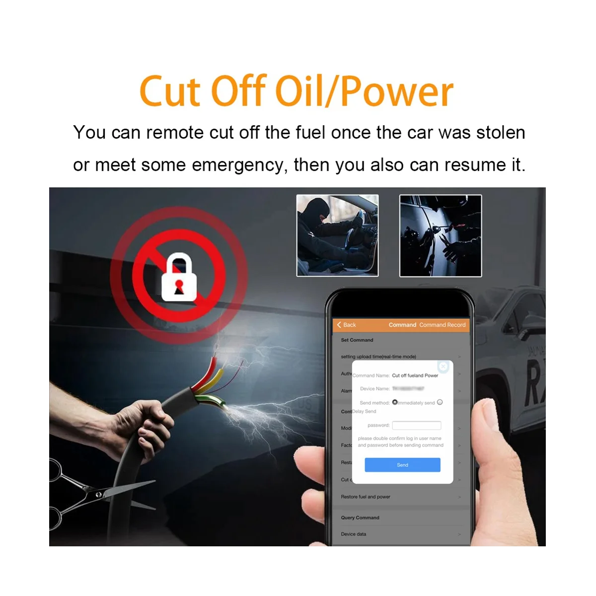 2G GPS Tracker for Vehicle with Relay ,Electric Car Motorcycle Car GPS Tracker,Remote Fuel Cut-Off APP Monitoring
2G GPS Tracker for Vehicle with Relay ,Electric Car Motorcycle Car GPS Tracker,Remote Fuel Cut-Off APP Monitoring