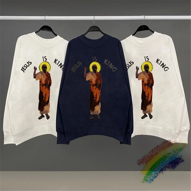 Kanye West Jesus Is King Sweatshirts Men Women 1:1 Best Quality Jesus Graphic 3D Printing Crewneck Hoodie
Kanye West Jesus Is King Sweatshirts Men Women 1:1 Best Quality Jesus Graphic 3D Printing Crewneck Hoodie