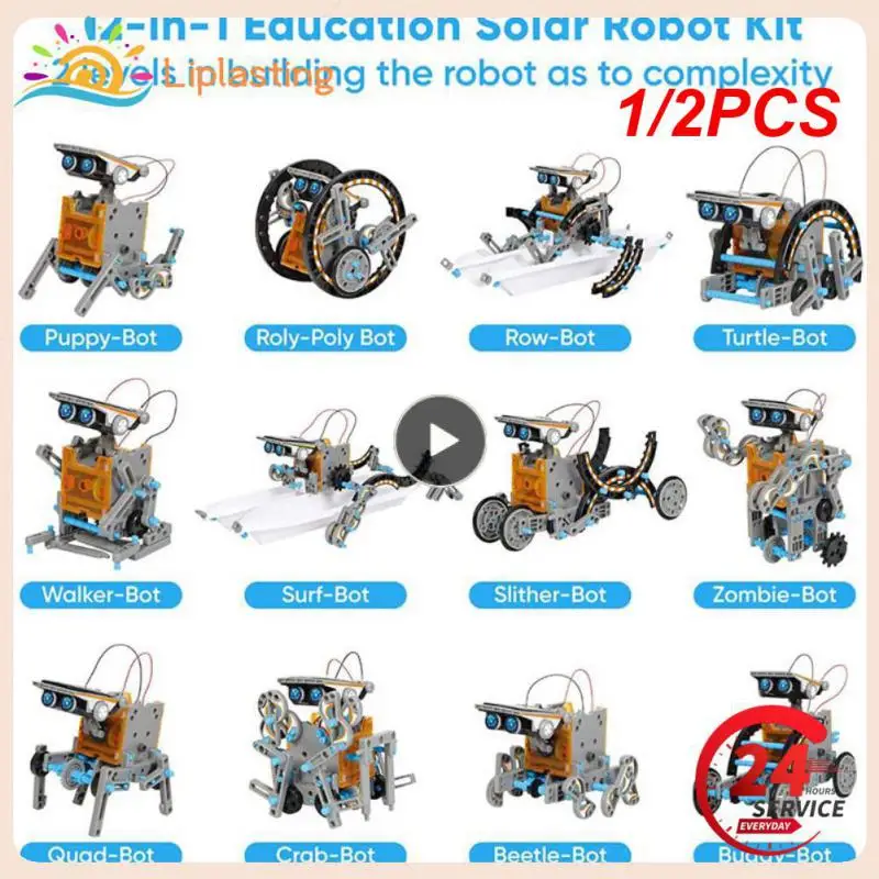 

1/2PCS in 1 Science Experiment Solar Robot Toy Building Powered Learning Tool Education Robots Technological Gadgets Kit for