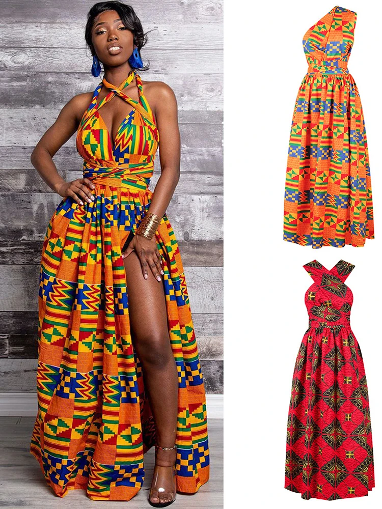 2022 V-Neck Printed Irregular Long Dress Plus Size Lace-Up Dress Fashion African Women's Gala Party Casual
2022 V-Neck Printed Irregular Long Dress Plus Size Lace-Up Dress Fashion African Women's Gala Party Casual