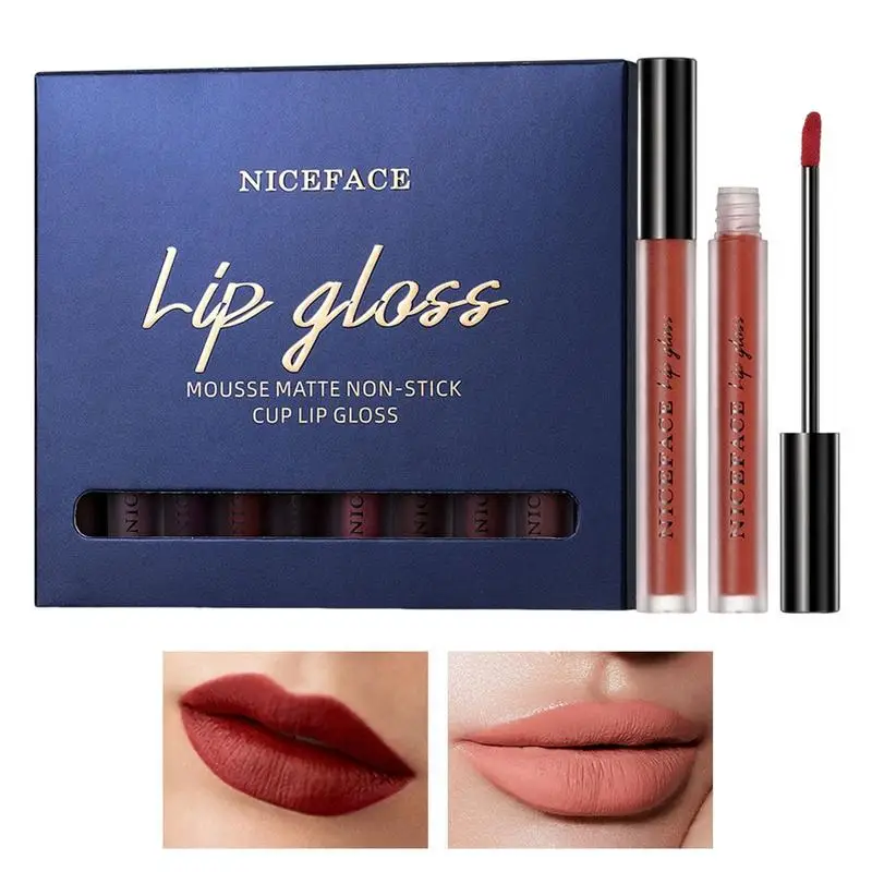 Matte Lipgloss Set 10 Colors Velvet Liquid Lipstick Waterproof Long Lasting Moisturizing Lip Makeup Cosmetics
Matte Lipgloss Set 10 Colors Velvet Liquid Lipstick Waterproof Long Lasting Moisturizing Lip Makeup Cosmetics