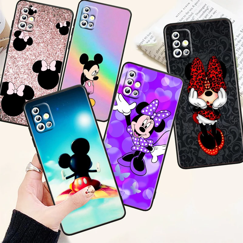 

Anime Mickey Minnie Disney Phone Case For Samsung A73 A72 A71 A54 A53 A52 A51 A42 A33 A32 A24 A23 A22 A21S A13 A04 A03 5G Black