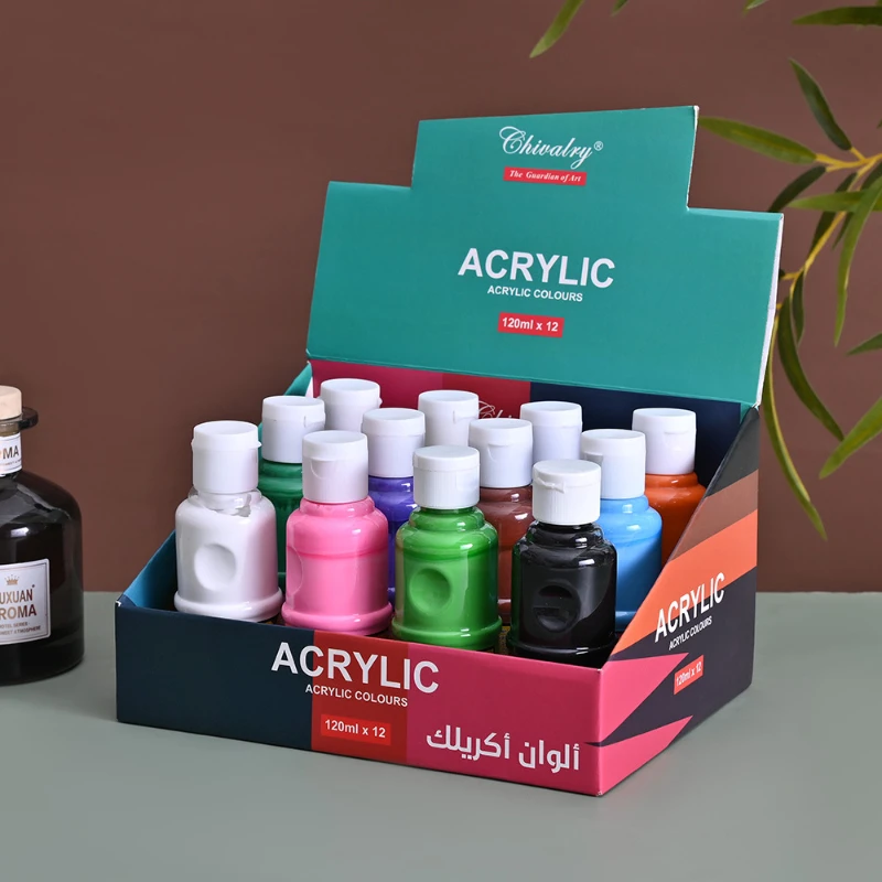 12 Colors Acrylic Paint Set 120ml Squeeze Bottle Children's DIY Creative Painting Graffiti Student Creation Paint Art Supplies
12 Colors Acrylic Paint Set 120ml Squeeze Bottle Children's DIY Creative Painting Graffiti Student Creation Paint Art Supplies
