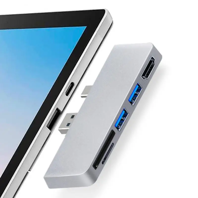 For Microsoft Surface 8 5 In 1 USB Docking Station With 4K -compatible USB 3.0 Adapter Memory Card Slot Reader Adapter
For Microsoft Surface 8 5 In 1 USB Docking Station With 4K -compatible USB 3.0 Adapter Memory Card Slot Reader Adapter