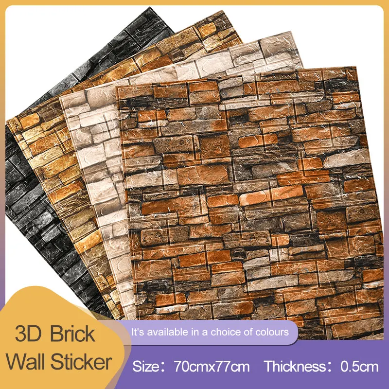 3D Rock Brick Wall Stickers Classical for Bar Restaurant Kitchen Living room Wall Decor Self-adhesive Waterproof Panel Wallpaper
3D Rock Brick Wall Stickers Classical for Bar Restaurant Kitchen Living room Wall Decor Self-adhesive Waterproof Panel Wallpaper