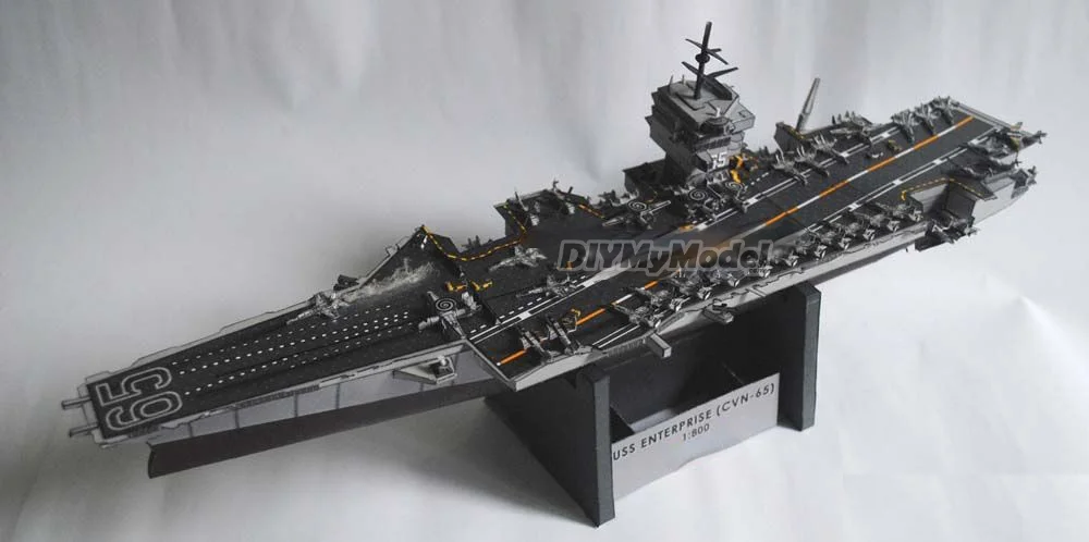 

DIYMyModeI Aircraft carrier USS Enterprise cvn-65 1:800 DIY Handcraft Paper Model Kit Handmade Toy Puzzles Gift Movie prop