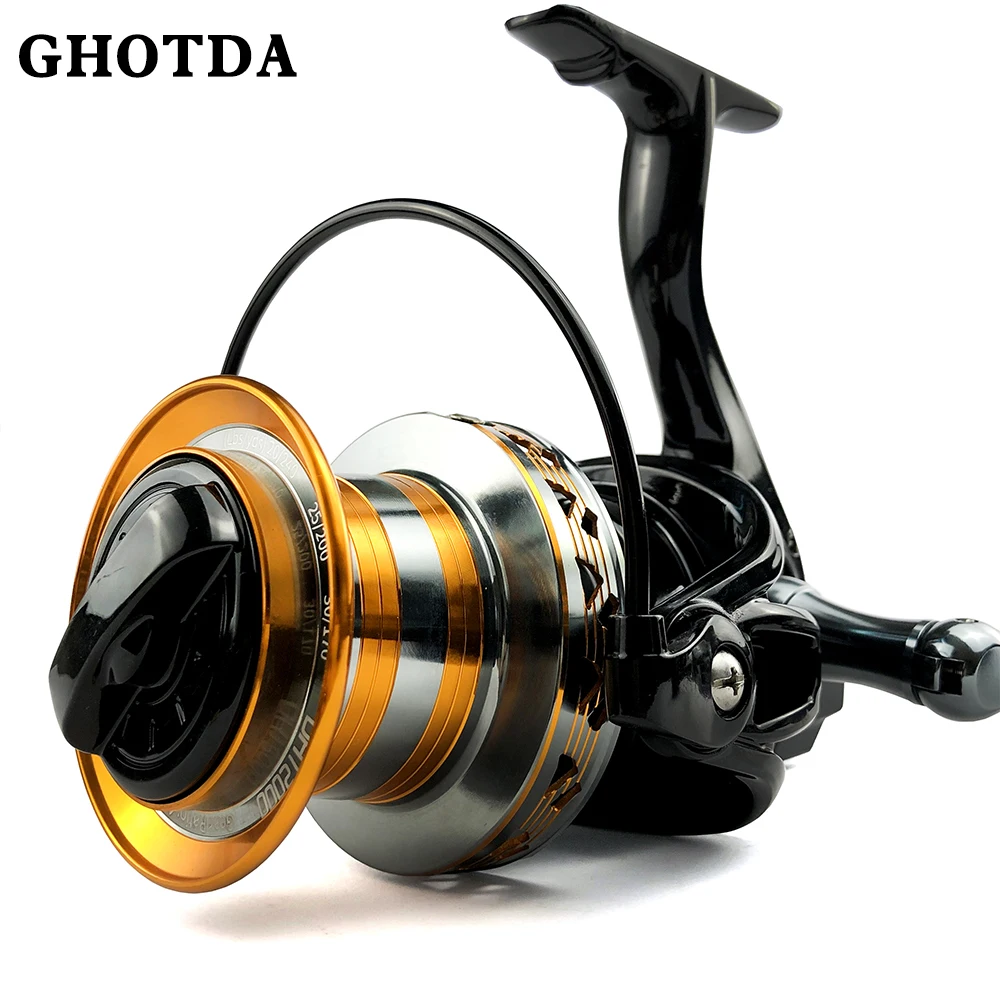 

GHOTDA 12+1 Ball Bearing All Metal Spool 1000-9000 Fishing Reels Carp Salt Water Surf Spinning Reel Feeder Casting Trolling Coil