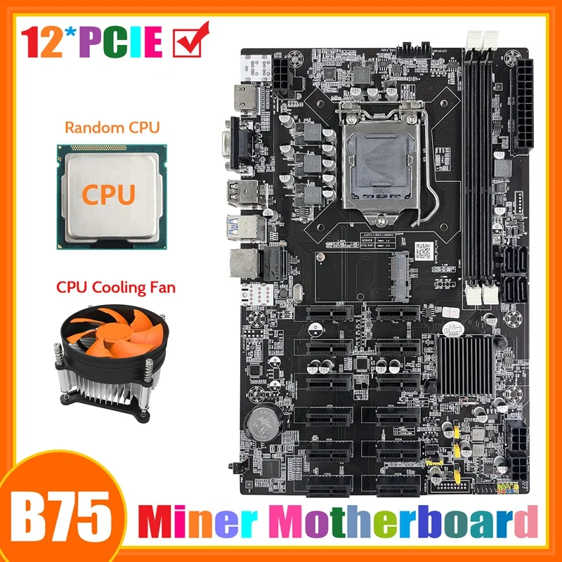 B75 12 PCIE ETH Mining Motherboard+Random CPU+CPU Cooling Fan LGA1155 MSATA DDR3 B75 BTC Miner Motherboard
B75 12 PCIE ETH Mining Motherboard+Random CPU+CPU Cooling Fan LGA1155 MSATA DDR3 B75 BTC Miner Motherboard