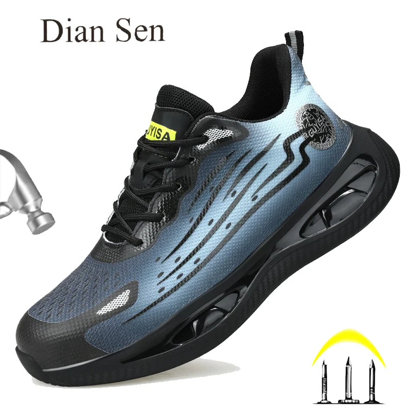 Diansen Men Steel Toe Work Boots Air Cushion Sport Safety Shoes Anti-smash Anti-puncture Indestructible Shoe Lightweight Sneaker 
Diansen Men Steel Toe Work Boots Air Cushion Sport Safety Shoes Anti-smash Anti-puncture Indestructible Shoe Lightweight Sneaker