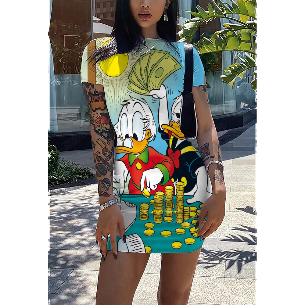 Fashion Disney Donald Duck Sexy Dress Summer Women's O Neck Camisole Skinny Mini Dress Women's Club Party Wear
Fashion Disney Donald Duck Sexy Dress Summer Women's O Neck Camisole Skinny Mini Dress Women's Club Party Wear