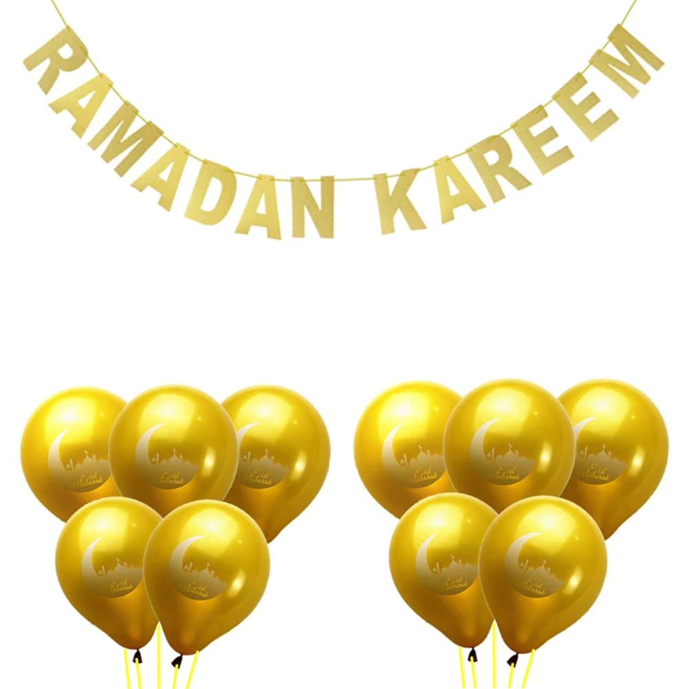 1 set Banner Balloon Set RAMADAN KAREEM Hanging Banner for Islam Party Decor
1 set Banner Balloon Set RAMADAN KAREEM Hanging Banner for Islam Party Decor