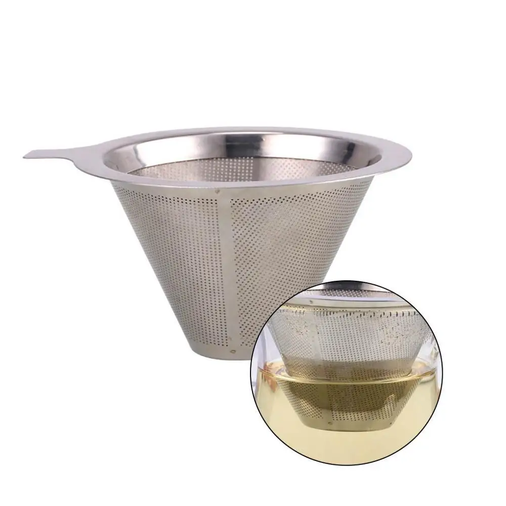 

1 Pcs Tea Infuser Basket Extra Fine Mesh Tea Infuser with Handle Reusable Stainless Steel Coffee Tea Infusing Filter Cup