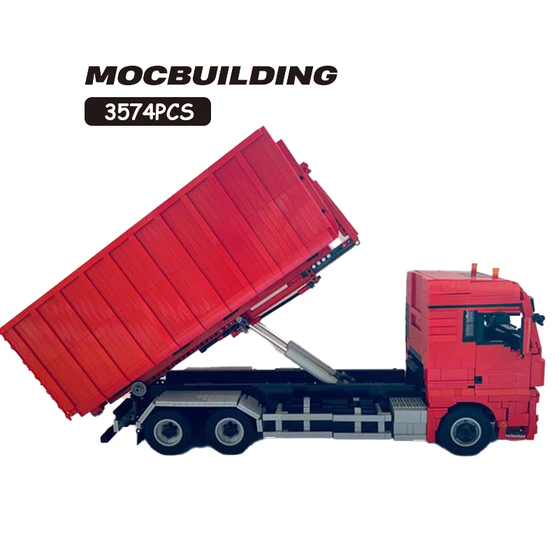 MOC Building Blocks 1:17 Red Hooklift Truck Model DIY Assembled Bricks Technical Engineering Vehicle Educational Toys 3574PCS
MOC Building Blocks 1:17 Red Hooklift Truck Model DIY Assembled Bricks Technical Engineering Vehicle Educational Toys 3574PCS