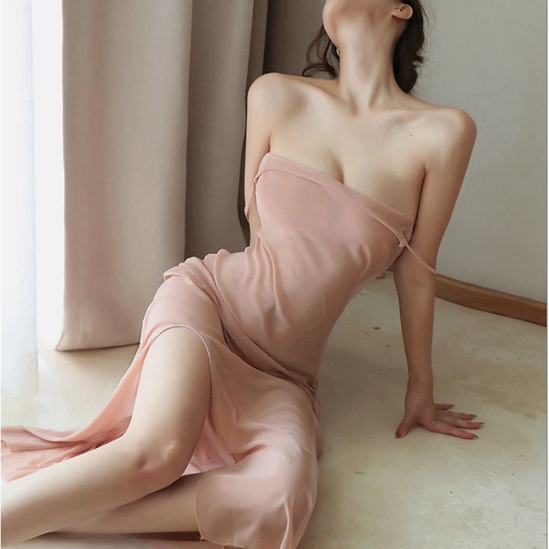 Women Camisolas Nightwear Sexy Sheer Night Dress Lingerie Porno Sleepwear Nightgown See Through Femme Nightie Summer
Women Camisolas Nightwear Sexy Sheer Night Dress Lingerie Porno Sleepwear Nightgown See Through Femme Nightie Summer