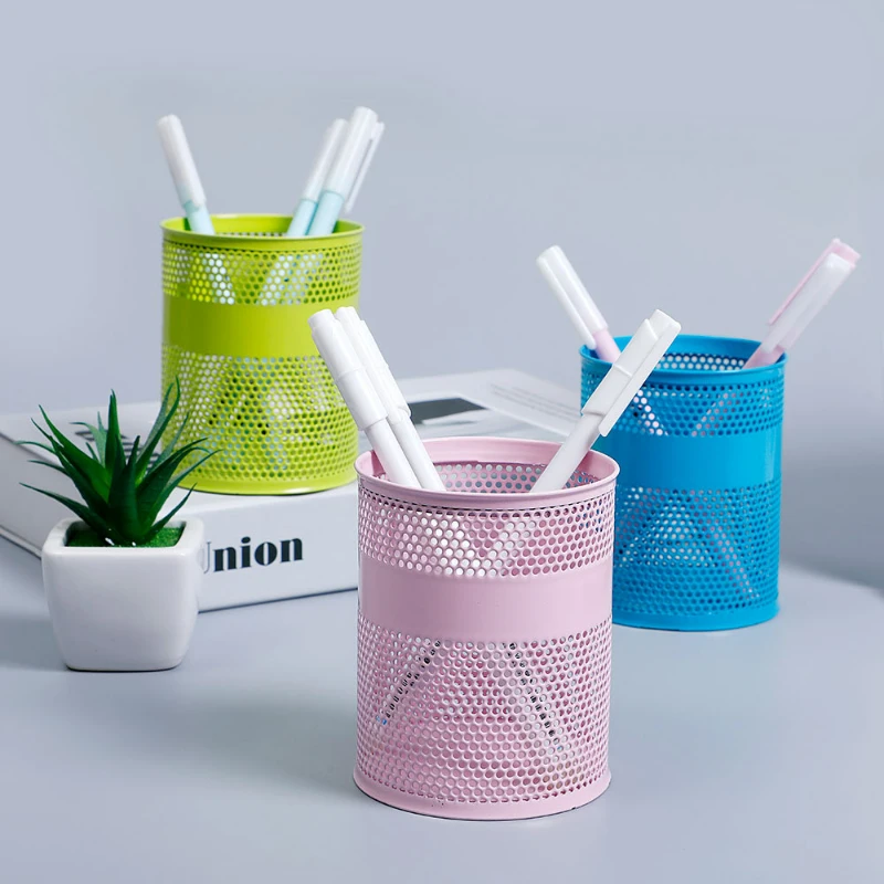 Multiclolor Pencil Holder Mental Round Meshpen Stand Desk Storage Organizer Stationery Storage Case for Student Office Worker
Multiclolor Pencil Holder Mental Round Meshpen Stand Desk Storage Organizer Stationery Storage Case for Student Office Worker