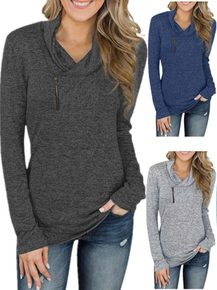 2021 Autumn and Winter New Sweater Women's Solid Color Long-sleeved Pullover Zipper Women's Body Fitting Large Size Top
2021 Autumn and Winter New Sweater Women's Solid Color Long-sleeved Pullover Zipper Women's Body Fitting Large Size Top