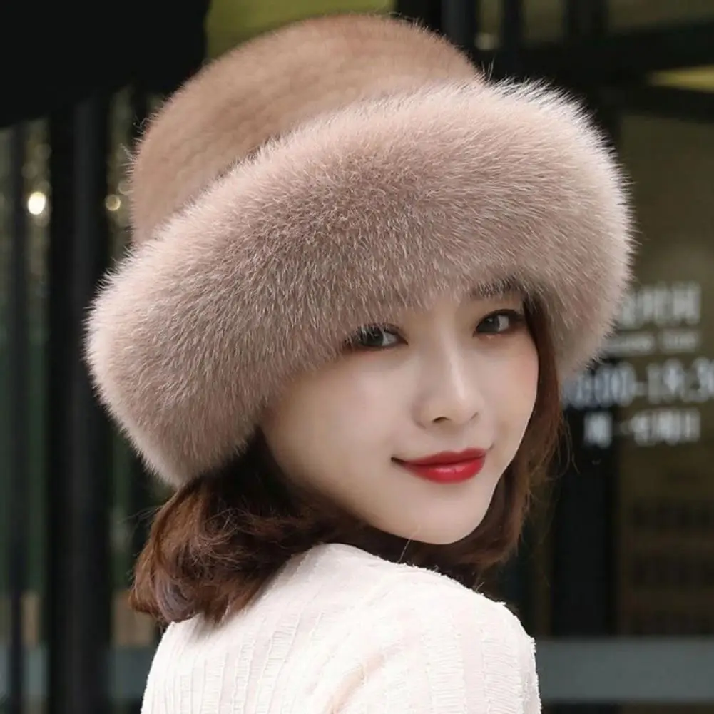 Women Hat Solid Color Fluffy Thickened Ear Protection Dome Winter Coldproof Russian Hat Faux Fur Headband Winter Ski Earflap Hat 
Women Hat Solid Color Fluffy Thickened Ear Protection Dome Winter Coldproof Russian Hat Faux Fur Headband Winter Ski Earflap Hat