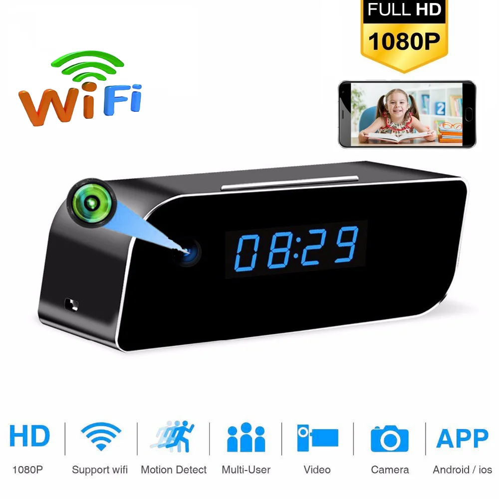 1080P HD Mini Wifi Camera Alarm Clock Watch Small Espia Cam Smart Home Security Night Vision IP Remote Surveillance Kameras
1080P HD Mini Wifi Camera Alarm Clock Watch Small Espia Cam Smart Home Security Night Vision IP Remote Surveillance Kameras