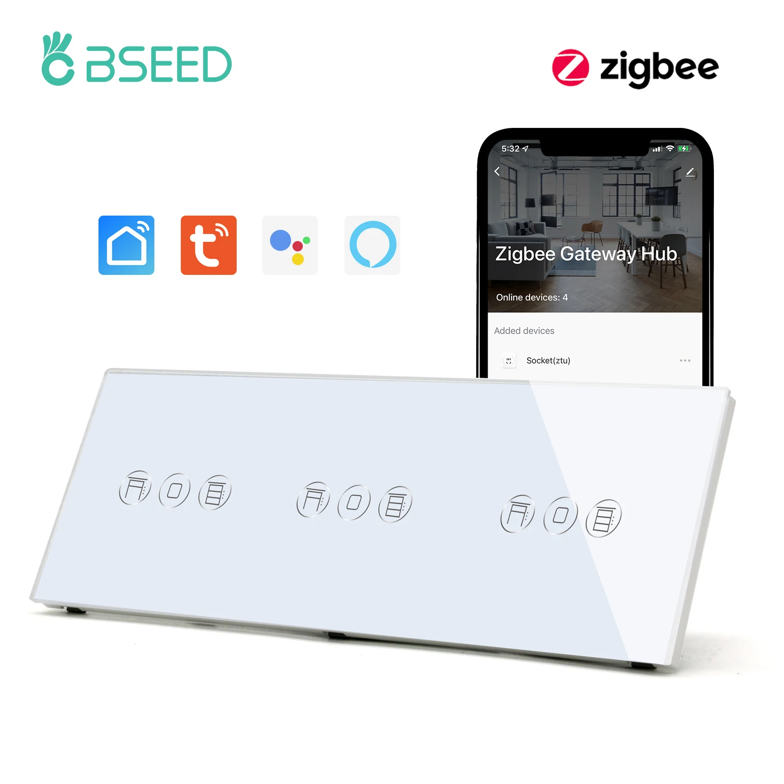 BSEED Белый/Черный/Золотой Smart Blinds Switch с розеткой USB Type-C
BSEED Белый/Черный/Золотой Smart Blinds Switch с розеткой USB Type-C