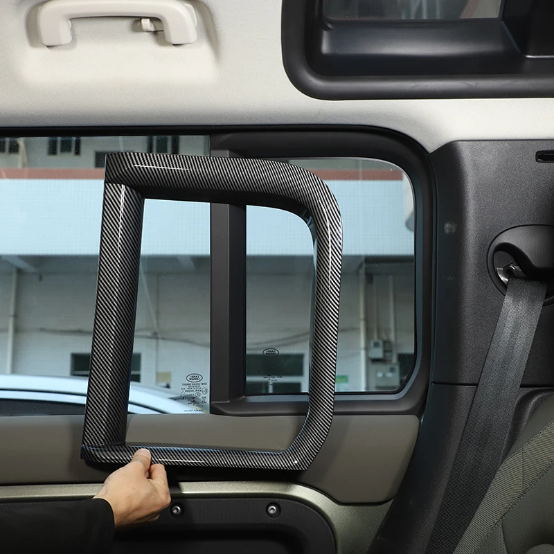 Carbon Fiber Interior Car Accessories Inner Rear Window C-pillar Decoration Frame Stickers for Land Rover Defender 110 2020-2022
Carbon Fiber Interior Car Accessories Inner Rear Window C-pillar Decoration Frame Stickers for Land Rover Defender 110 2020-2022