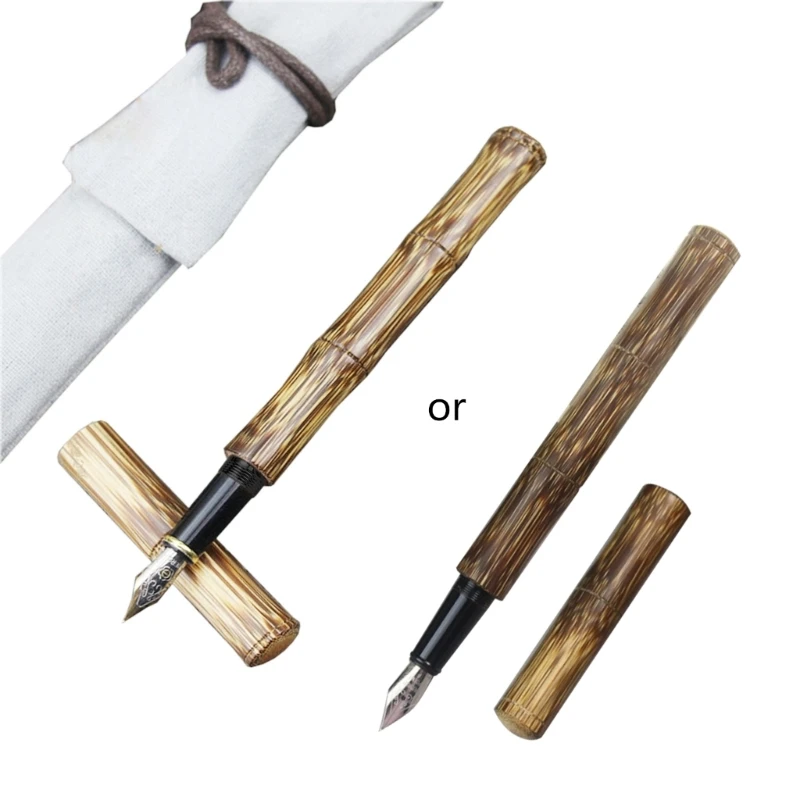 Handmade Bamboo Fountain Pen Ink Pen Art Fountain Pen,Broad Stub Chisel Pointed Nib F Nib Office Writing Gift 0.5mm
Handmade Bamboo Fountain Pen Ink Pen Art Fountain Pen,Broad Stub Chisel Pointed Nib F Nib Office Writing Gift 0.5mm