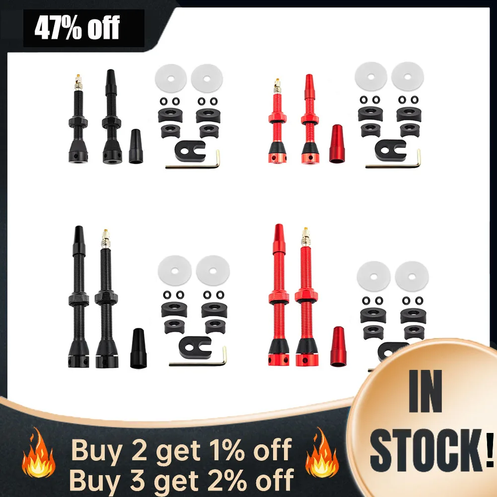Bike Tubeless Rim Presta Valves Set 44/60mm Nipple Brass Core CNC Machined Anodized Tool for MTB Road Bike Tires Brass Core
Bike Tubeless Rim Presta Valves Set 44/60mm Nipple Brass Core CNC Machined Anodized Tool for MTB Road Bike Tires Brass Core