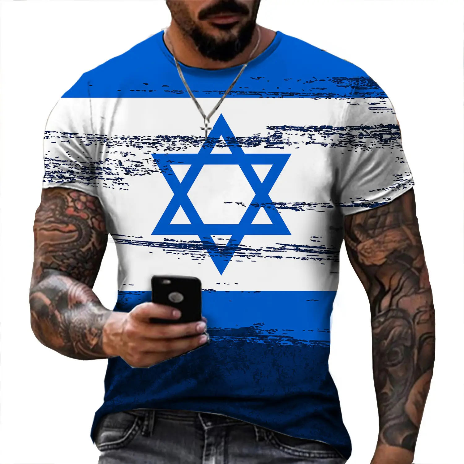 2022 Men's T-shirt Israel Flag Print T-shirt Summer Round Neck Cool Oversize Streetwear Clothing Tshirt Men
2022 Men's T-shirt Israel Flag Print T-shirt Summer Round Neck Cool Oversize Streetwear Clothing Tshirt Men