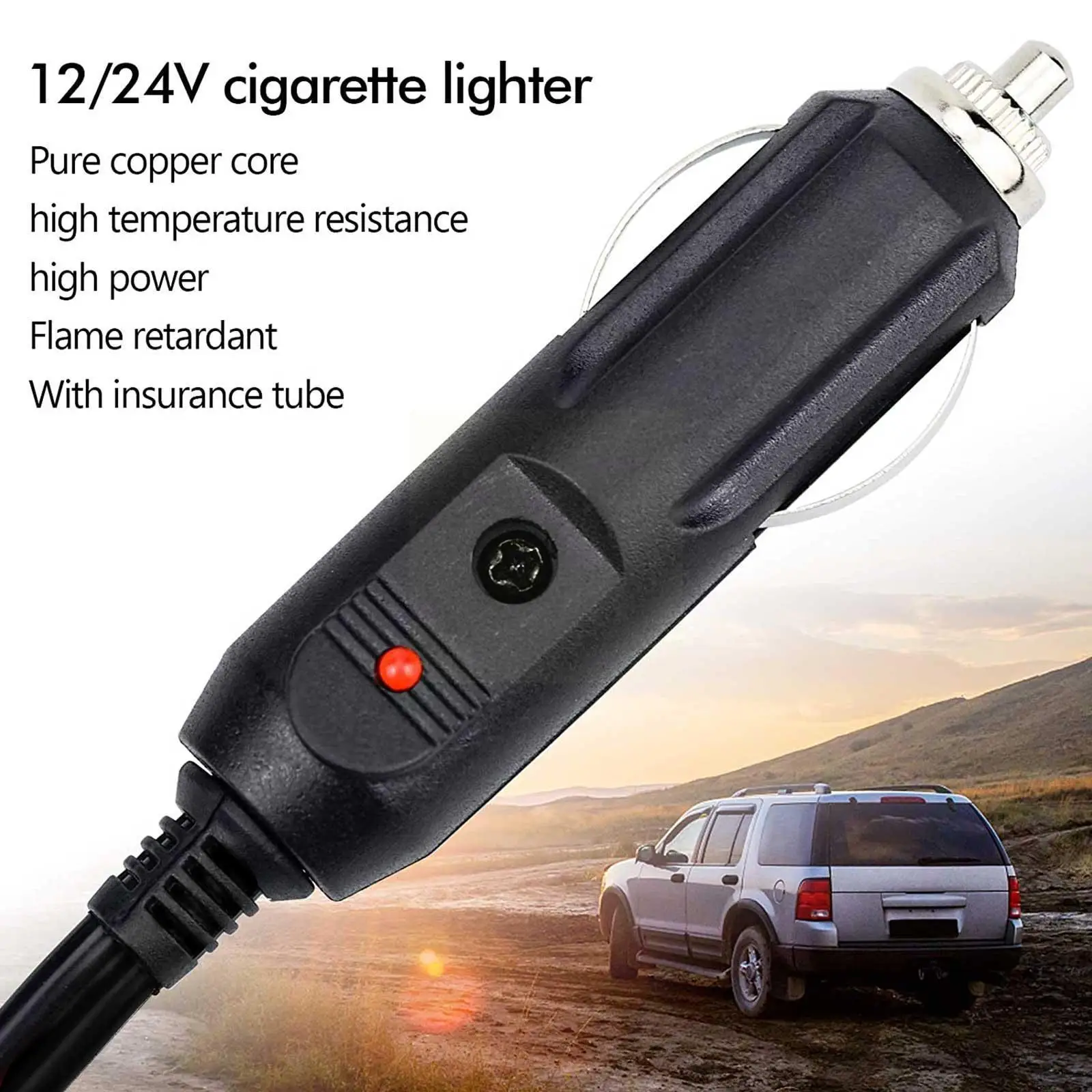 12V/24V Auto 20A Car Cigarette Lighter LED Socket Plug Connector Adapter For Car/Van Vehicle Motor Car Accessories H8A5
12V/24V Auto 20A Car Cigarette Lighter LED Socket Plug Connector Adapter For Car/Van Vehicle Motor Car Accessories H8A5