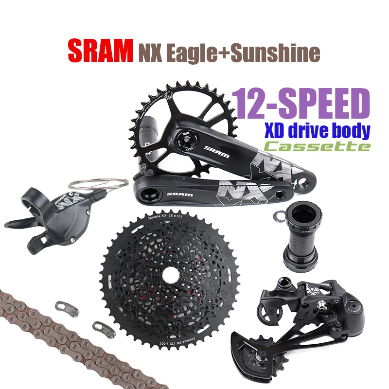 

SRAM NX Eagle 1x12 speed Groupset DUB 175 170mm Trigger Shifter Rear Derailleur Crankset Chain Cassette 9-50T XD-DriveBody