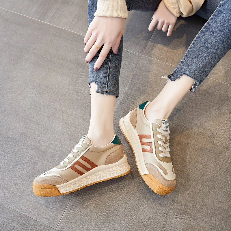 2022 Leisure Brand Women's Shoes Real Leather Shoes Vulcanized Shoes Non-slip Walking Shoes Fashion Sneakers Ladies Soft Cotton
2022 Leisure Brand Women's Shoes Real Leather Shoes Vulcanized Shoes Non-slip Walking Shoes Fashion Sneakers Ladies Soft Cotton