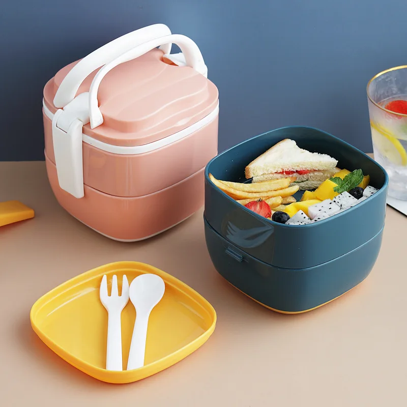 Portable Lunch Box Double Layer Grid Hermetic for Kids Bento with Fork Spoon Nordic Colors Leakproof Microwavable Prevent Odor
Portable Lunch Box Double Layer Grid Hermetic for Kids Bento with Fork Spoon Nordic Colors Leakproof Microwavable Prevent Odor