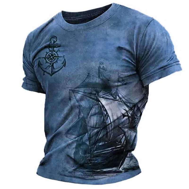 Vintage Men's Short Sleeve Shirt Compass Print T-shirt Nautical Tops Summer O-Neck Sweatshirt Tees Designer Daily Mens Clothing
Vintage Men's Short Sleeve Shirt Compass Print T-shirt Nautical Tops Summer O-Neck Sweatshirt Tees Designer Daily Mens Clothing