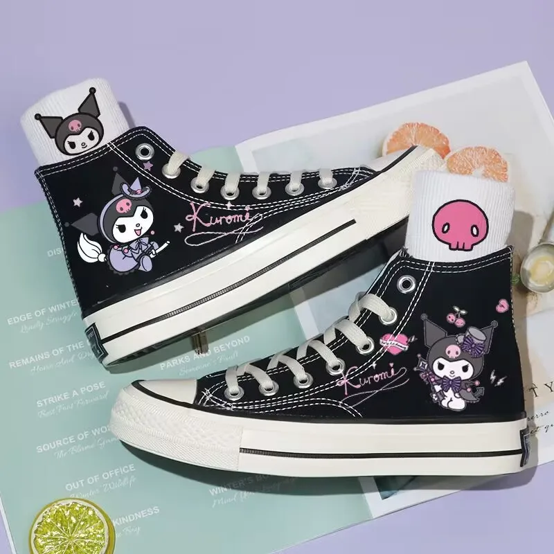 Sanrio Kawaii Kuromi парусиновая обувь аниме мультфильм милые модные изысканные