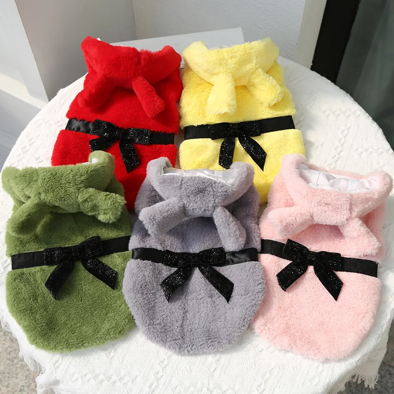 Winter Pet Wool Sweater New Dog Cat Clothes Fur Coat Bow Decoration Rabbit Transformed Into Small and Medium Pet Accessories
Winter Pet Wool Sweater New Dog Cat Clothes Fur Coat Bow Decoration Rabbit Transformed Into Small and Medium Pet Accessories