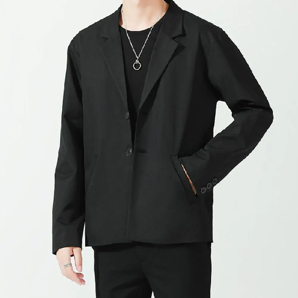Lapel Pockets Solid Color Single-breasted Summer for Daily Wear Men Blazer Jacket for Daily Wear
Lapel Pockets Solid Color Single-breasted Summer for Daily Wear Men Blazer Jacket for Daily Wear