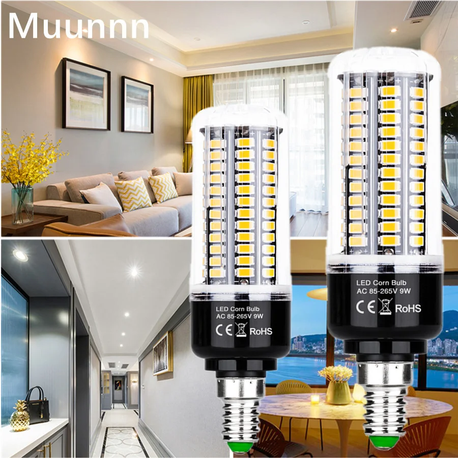 

LED E27 Bulb Corn Lamp AC85~265V LED E14 Corn Light Bulb Lampada Led Bombillas 5736 Ampoule 3.5W 5W 7W 9W 12W 15W 20W