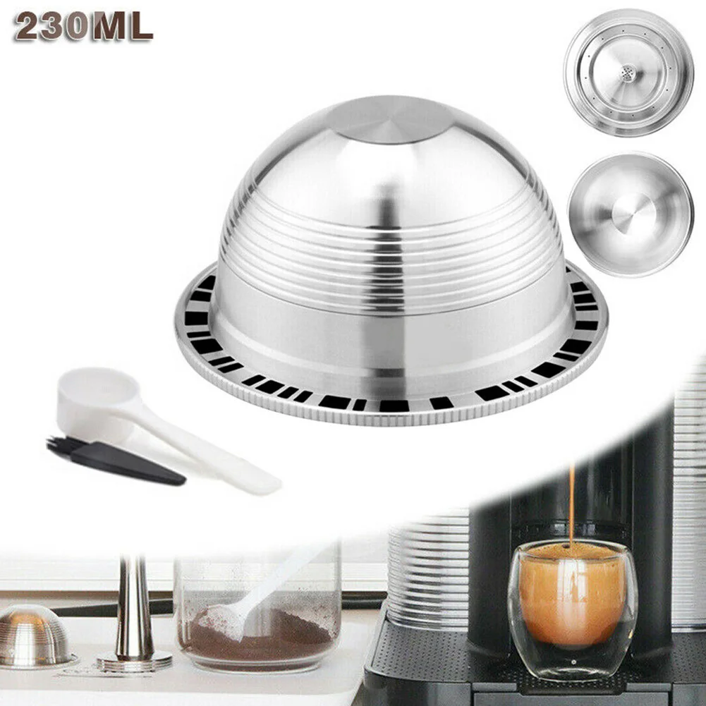 1PC Stainless Steel Refillable Fit For Vertuo Coffee Pod Capsules 230ml Home Garden Food Beverages Non-Alcoholic Coffee Pods
1PC Stainless Steel Refillable Fit For Vertuo Coffee Pod Capsules 230ml Home Garden Food Beverages Non-Alcoholic Coffee Pods