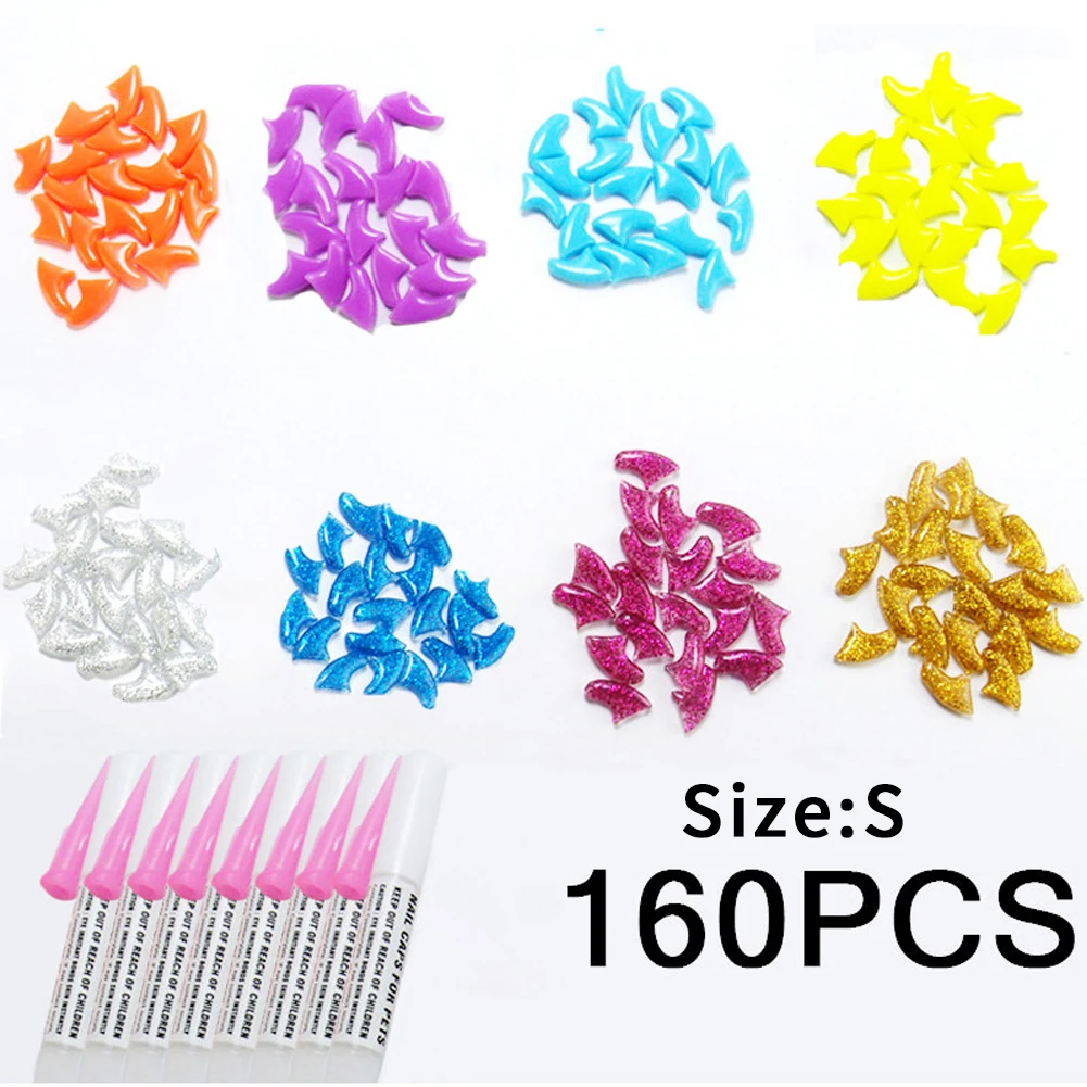 160pcs/set Pet Nail Art Styling Cats Paws Claws Caps Covers Grooming Portable With Glue Home Multifunction Silicone Practical
160pcs/set Pet Nail Art Styling Cats Paws Claws Caps Covers Grooming Portable With Glue Home Multifunction Silicone Practical