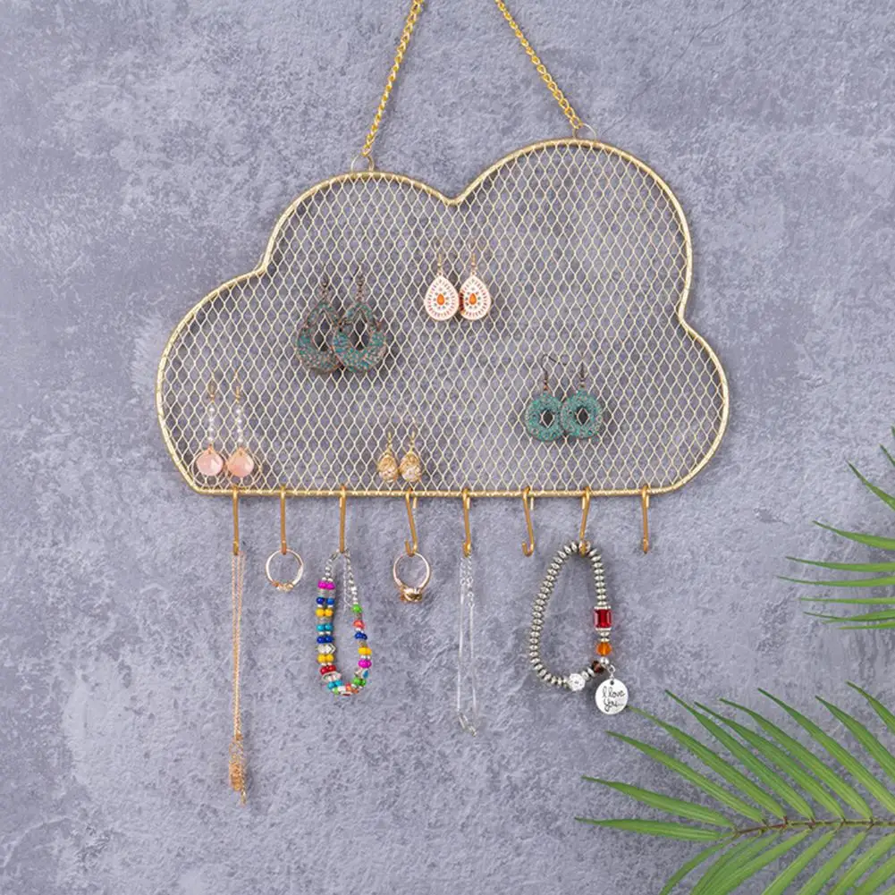 Practical Necklace Organizer Durable Hanging Cloud Shape Metal Hook Necklace Ring Bracelet Storage Holder Cloud Shape
Practical Necklace Organizer Durable Hanging Cloud Shape Metal Hook Necklace Ring Bracelet Storage Holder Cloud Shape