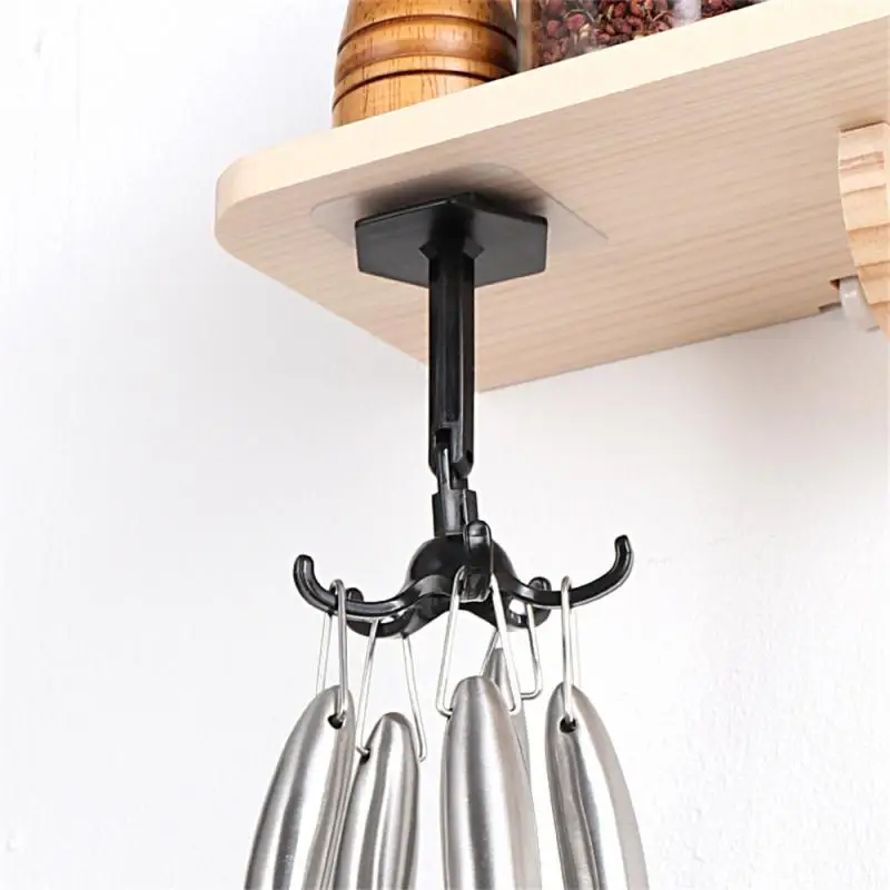 Подвесная стойка для ложки с поворотом на 360 градусов, настенный держатель для ключей, крючок для хранения, самоклеящийся крючок для полотенец, кухонные принадлежности, кухонные крючки, 6 крючков 
Подвесная стойка для ложки с поворотом на 360 градусов, настенный держатель для ключей, крючок для хранения, самоклеящийся крючок для полотенец, кухонные принадлежности, кухонные крючки, 6 крючков