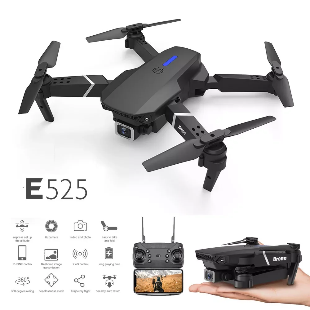 

NEW E525 Drone 4k HD Wide-Angle Camera 1080P WIFI Visual Positioning Height Keep Rc Drones Follow Me Rc Quadcopter Toy