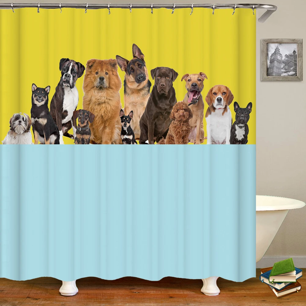 3D Printed Cute Cat Dog Animal Shower Curtain With Hooks Bathroom Polyester Waterproof Shower Curtain Home Decor Curtains
3D Printed Cute Cat Dog Animal Shower Curtain With Hooks Bathroom Polyester Waterproof Shower Curtain Home Decor Curtains